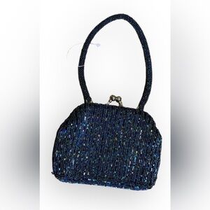 NWOT Cache Colored Beaded Small Evening Bag 5.5x4”